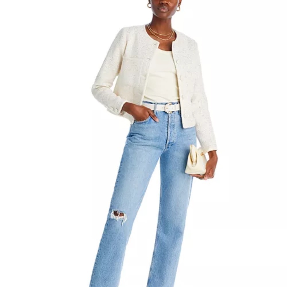 Sequined Boxy Jacket NWT | AQUA - Picture 2 of 9